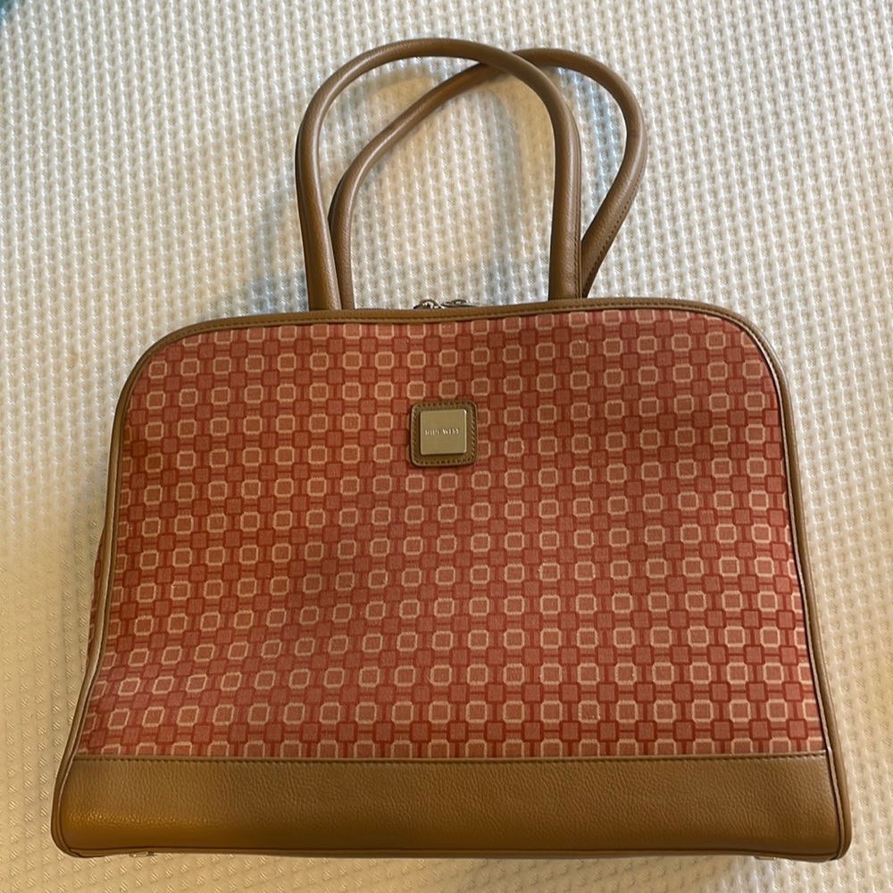 NWOT Dark Coral Nine West Laptop Tote